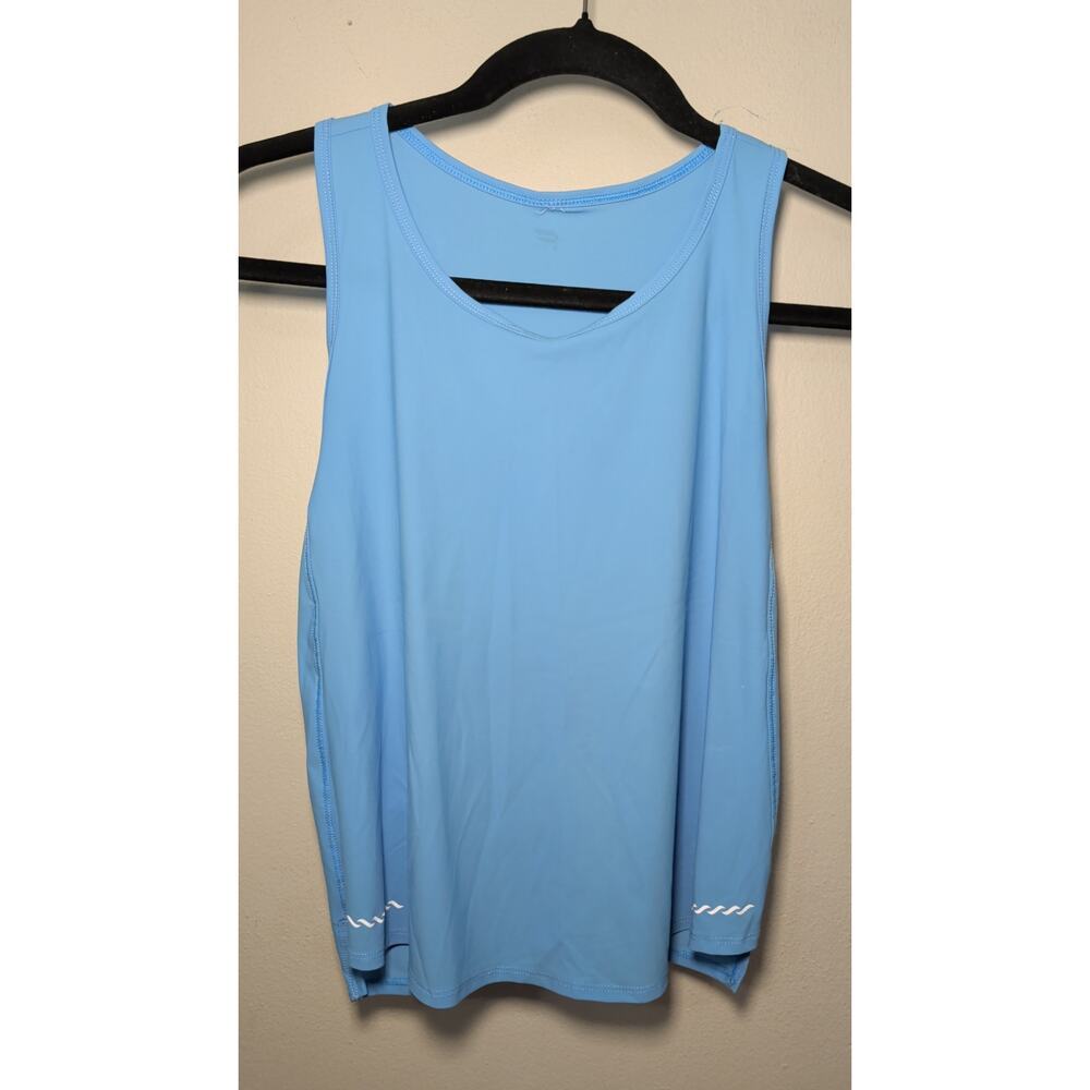 Fabletics Essential Air Muscle Tank Blue Racerback Gym Workout Women's Size S